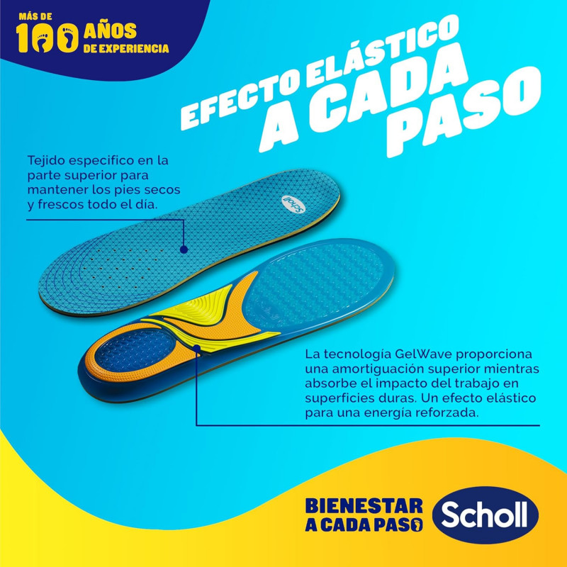Plantillas Scholl GelActiv™ Uso Diario - Talla S - 35,5 - 40,5