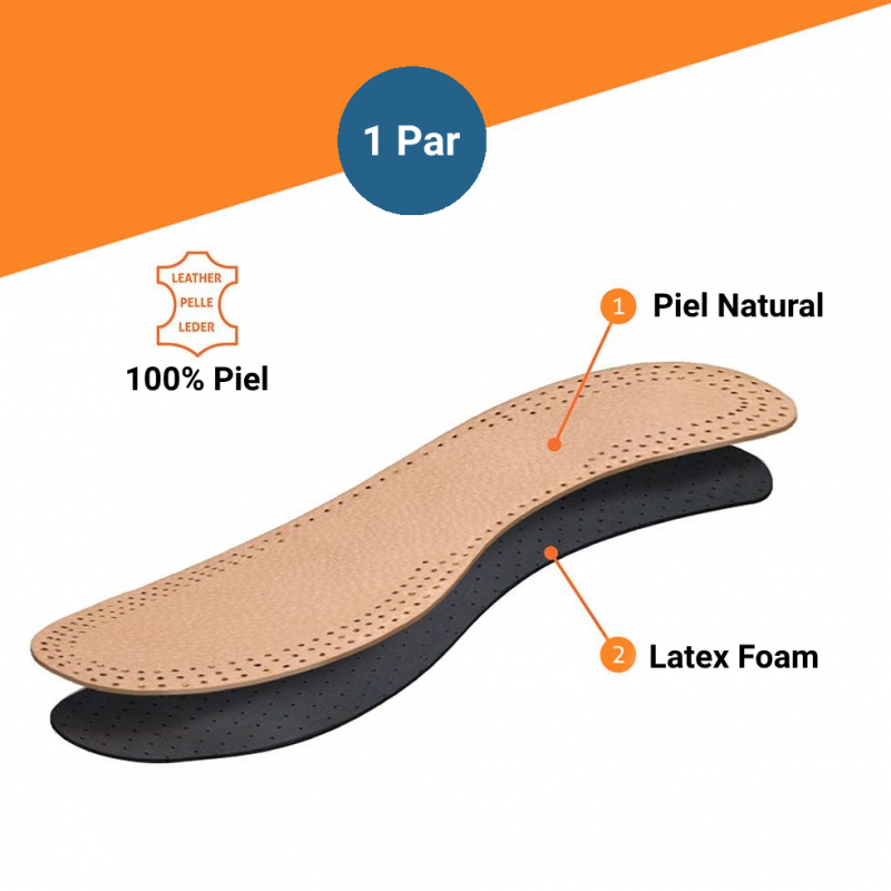 Plantillas Lux 100% Piel Legitima - Talla - 34 - 47