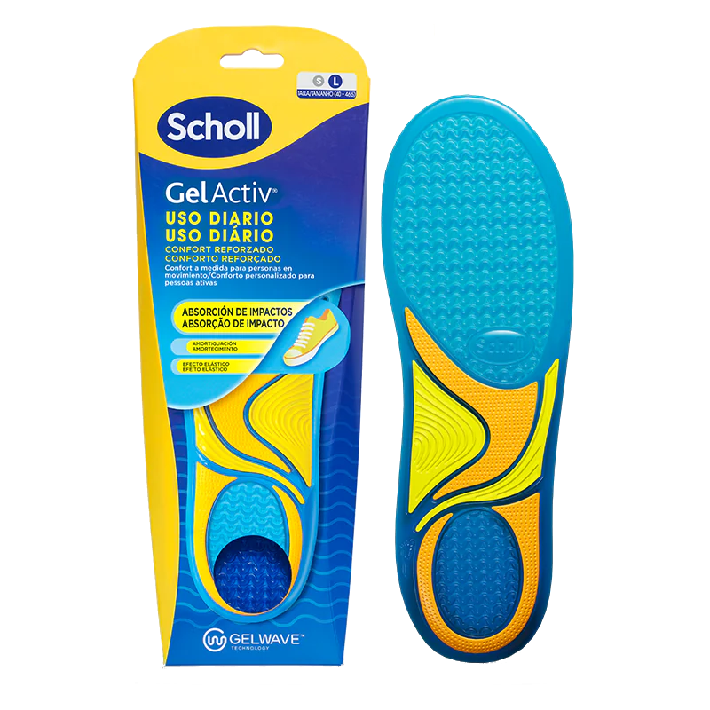 Plantillas de Gel Dr Scholl GelActiv™ Uso Diario - Mujer Hombre Tallas CH y G + Par de Cordones
