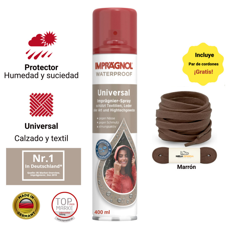 Protector Zapatillas Impermeabilizante Repelente Imprägnol 400 ml - Impermeabilizante Sneakers Zapatillas Calzado + 1 Par de