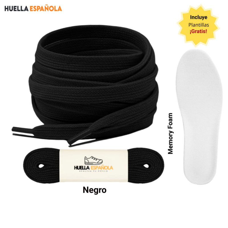Cordones para Zapatillas Nike Air Adidas Samba Force Vans Converse Blancas y 9 colores Cordones  + Plantillas Memory Foam