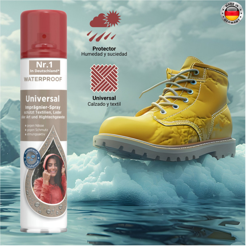 (Pack 2) Spray Protector 400 ml Impragnol Impermeabilizante Transparente Repelente Zapatos Zapatillas Tela, Ropa, Cuero, Ante,