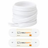 (Pack) 2 PARES Cordones Planos 120cm X 7.5mm 4 a 7 Ojales para Zapatillas + 9 Colores Resistentes Hechos en España