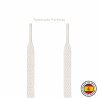 (Pack) 2 PARES Cordones Planos 120cm X 7.5mm 4 a 7 Ojales para Zapatillas + 9 Colores Resistentes Hechos en España